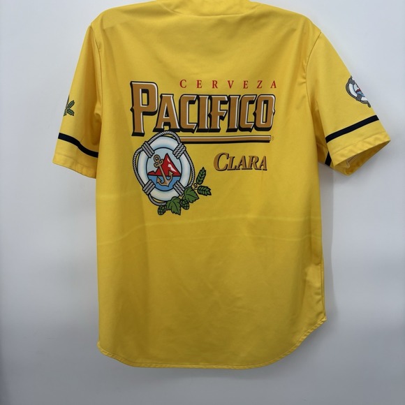 Cerveza‎ Pacifico Clara Baseball Jersey Shirt Size Unisex Small - Yellow #21G - Picture 5 of 5
